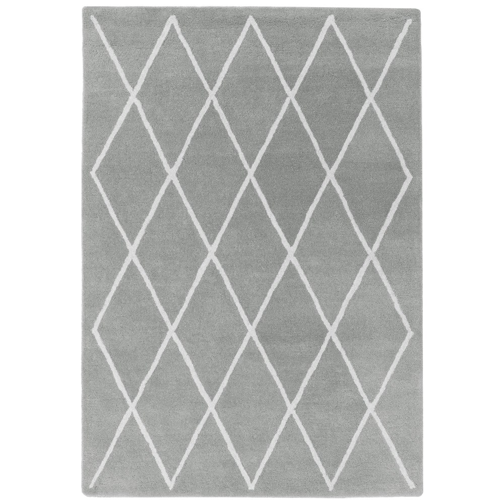 Albany Diamond Rugs in Silver